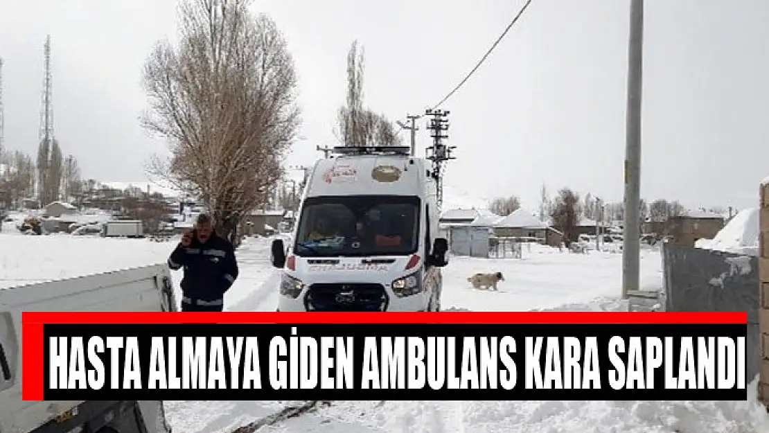 Hasta almaya giden ambulans kara saplandı