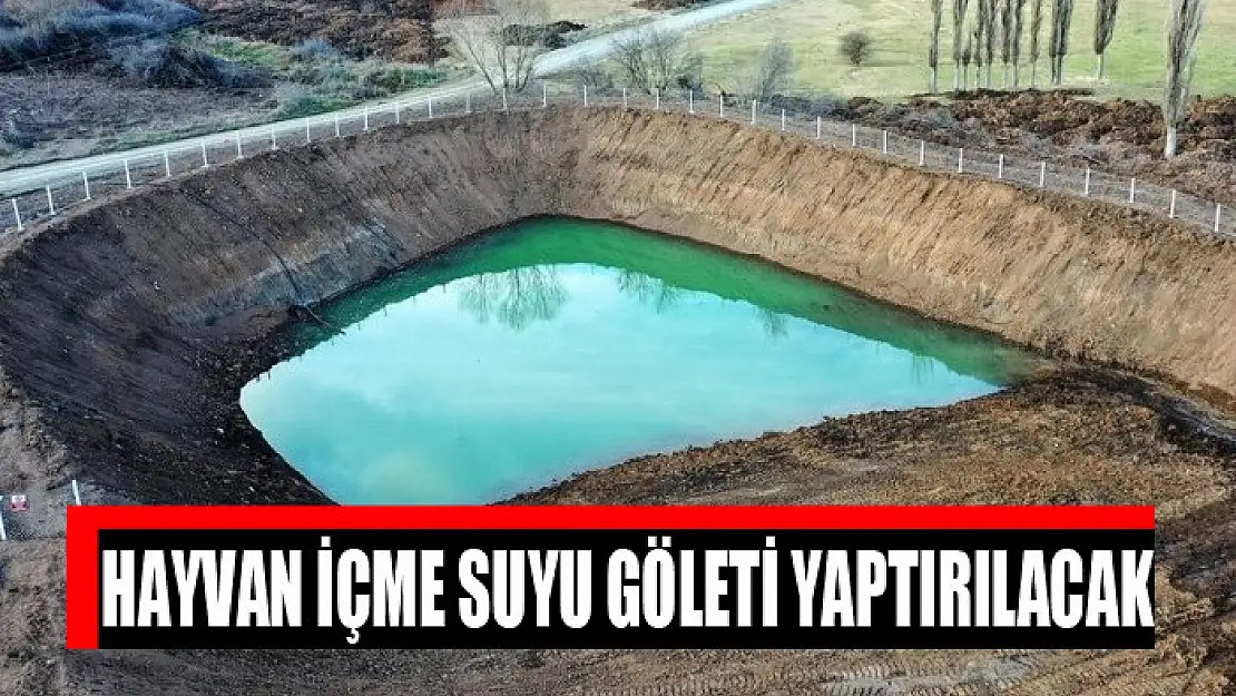 Hayvan içme suyu göleti yaptırılacak