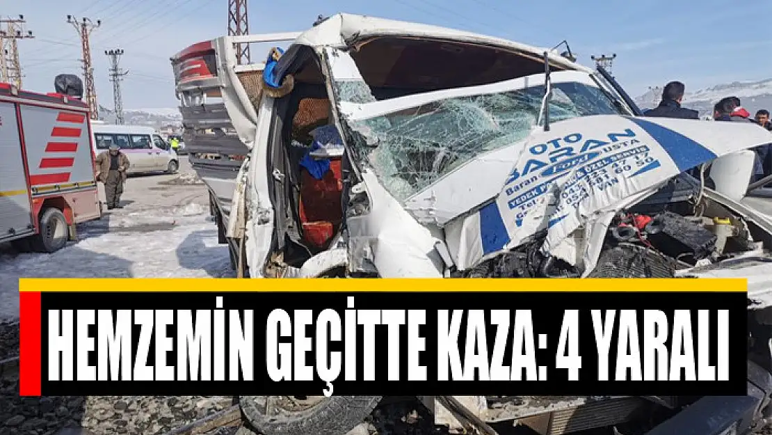 Hemzemin geçitte kaza: 4 yaralı