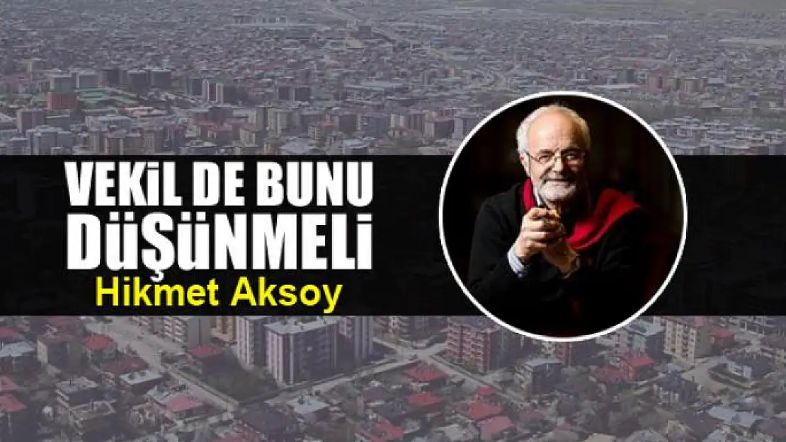 Vekil de bunu düşünmeli...