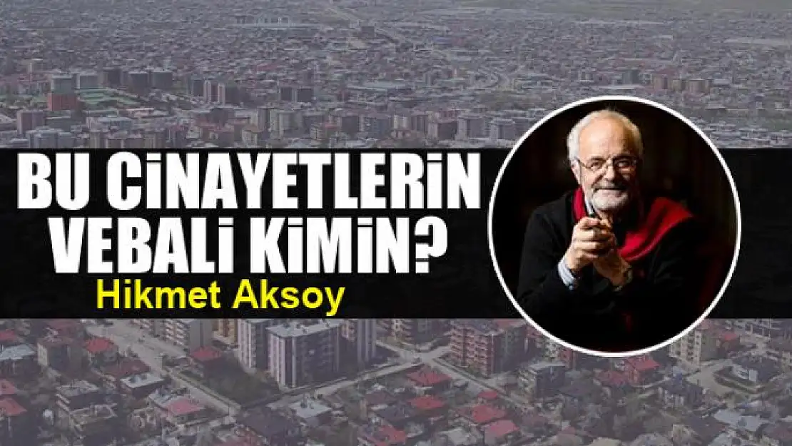 Bu cinayetlerin vebali kimin?