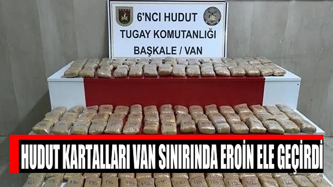 Hudut Kartalları Van sınırında eroin ele geçirdi