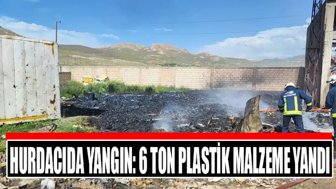 Hurdacıda yangın: 6 ton plastik malzeme yandı