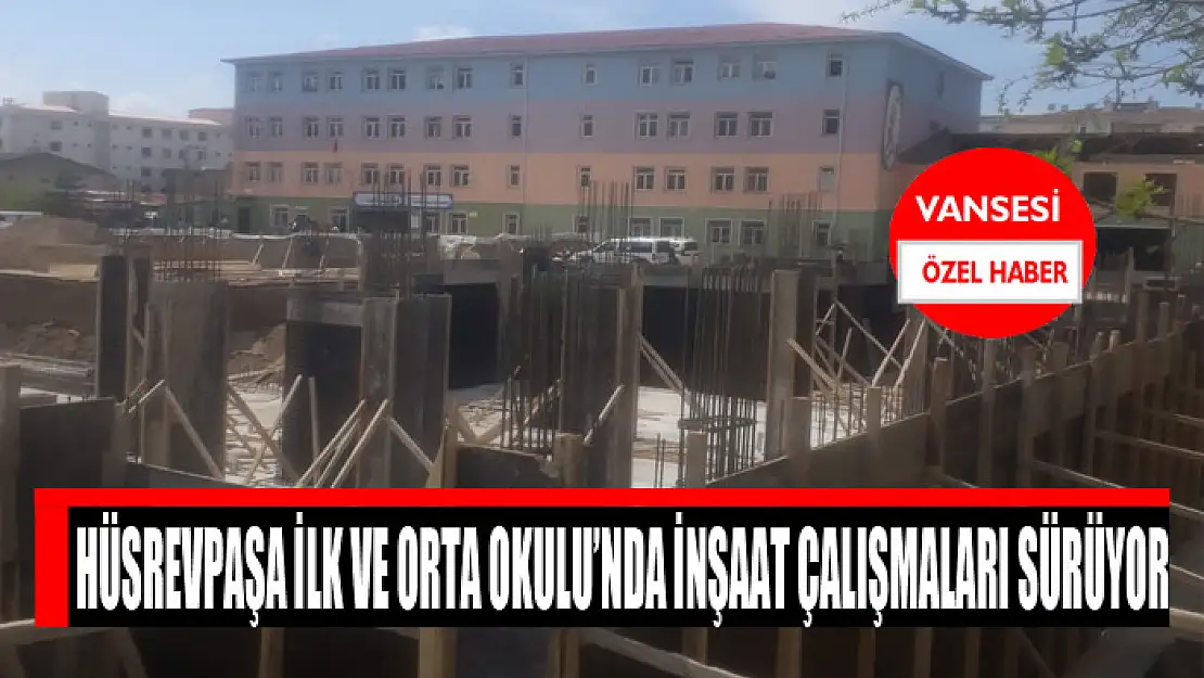 Hüsrevpaşa İlk ve Orta Okulu'nda inşaat çalışmaları sürüyor