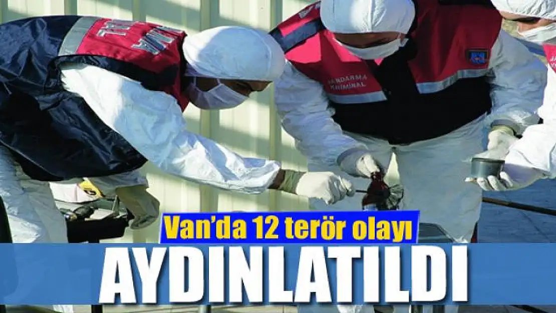 Van'da 12 terör olayı aydınlatıldı