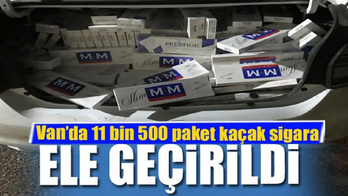 Van'da 11 bin 500 paket kaçak sigara ele geçirildi 