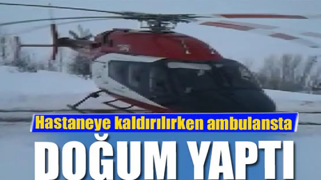 Hastaneye kaldırılırken ambulansta doğum yaptı