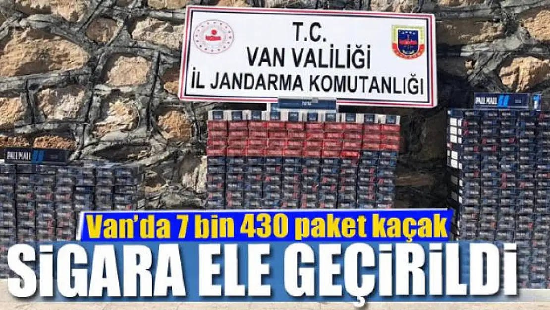 Van'da 7 bin 430 paket kaçak sigara ele geçirildi