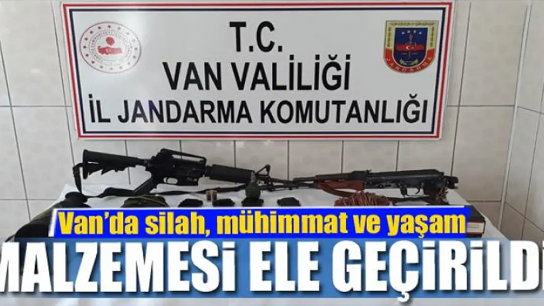 Van'da silah, mühimmat ve yaşam malzemesi ele geçirildi