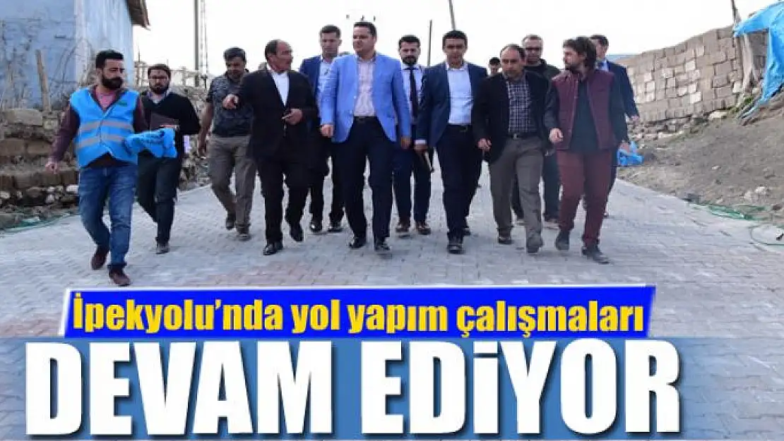 İpekyolu'nda yol yapım çalışması