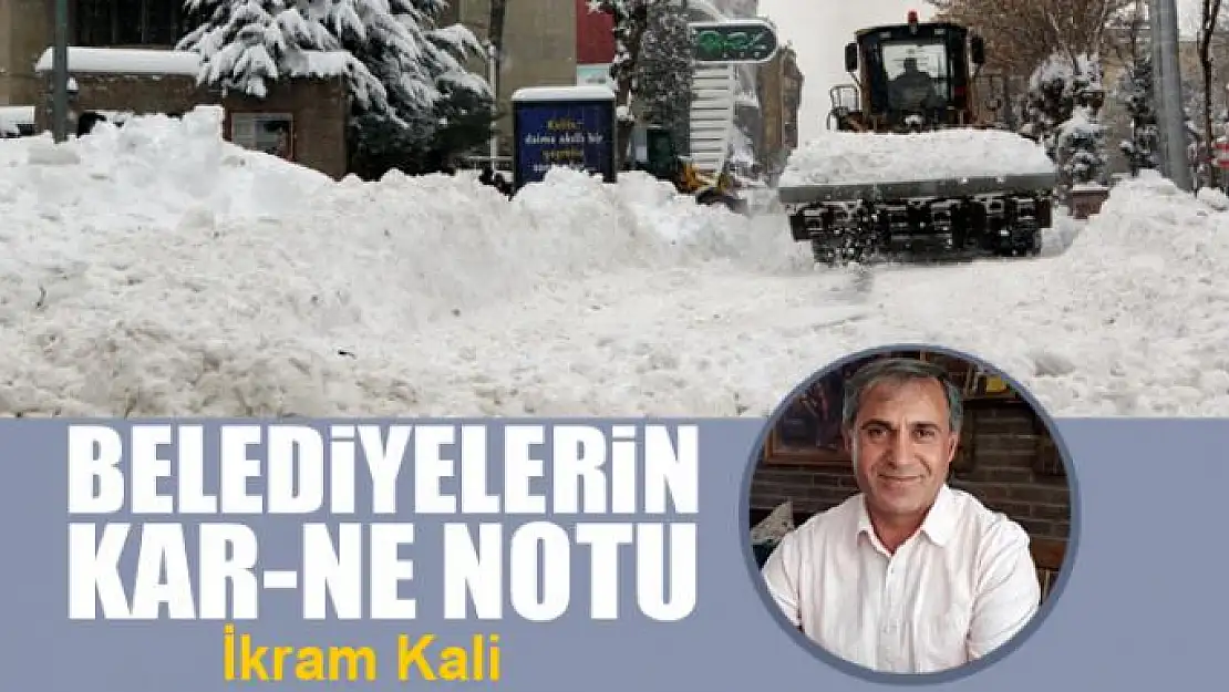 Belediyelerin kar-ne notu