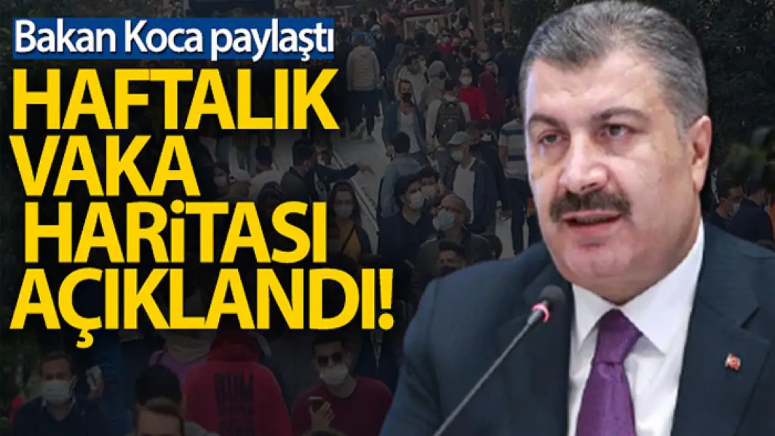 İllere göre haftalık koronavirüs vaka haritası açıklandı!