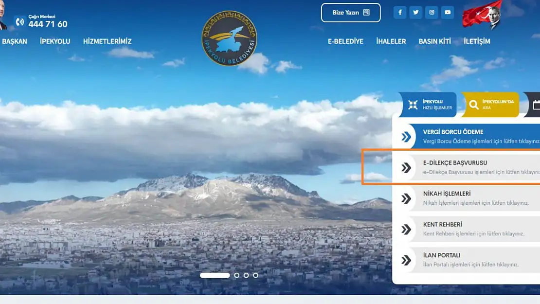 İpekyolu Belediyesi'nden E-Dilekçe hizmeti