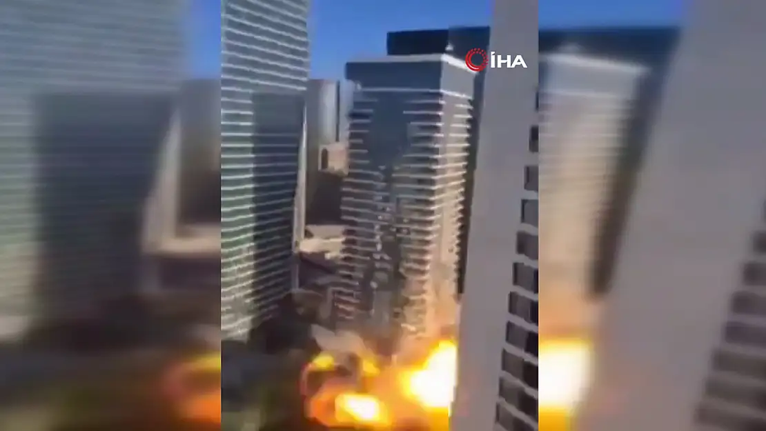İran'ın Tel Aviv'deki saldırı anı görüntülendi