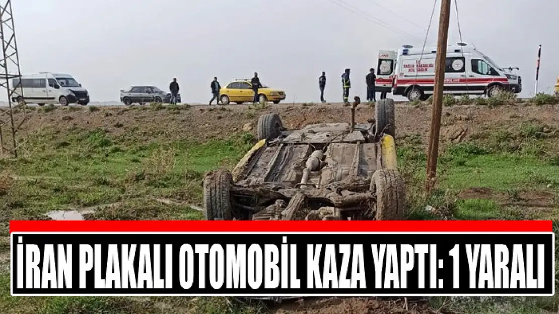 İran plakalı otomobil kaza yaptı: 1 yaralı