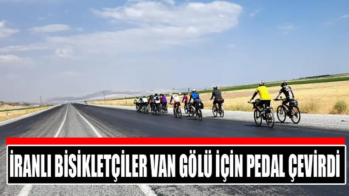 İranlı bisikletçiler Van Gölü için pedal çevirdi