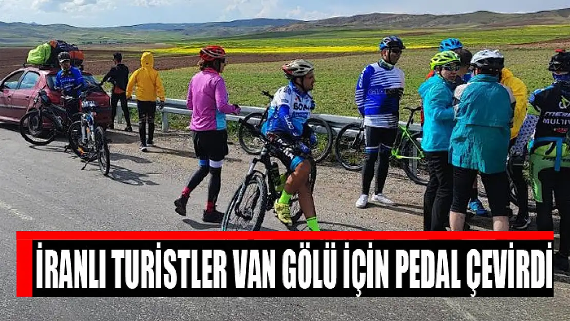 İranlı turistler Van Gölü için pedal çevirdi