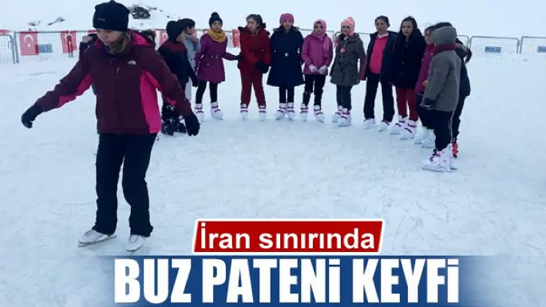 İran sınırında buz pateni keyfi