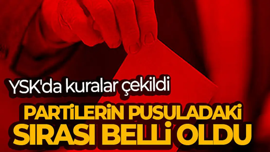 İttifakların ve siyasi partilerin oy pusulasındaki yerleri belli oldu