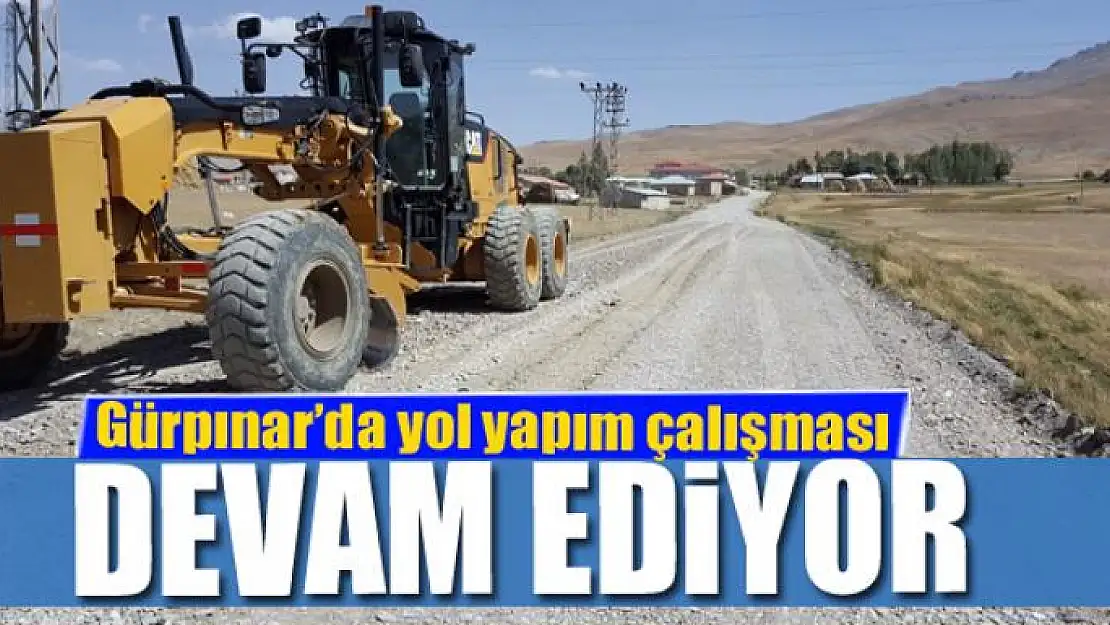 Gürpınar'da yol yapım çalışması