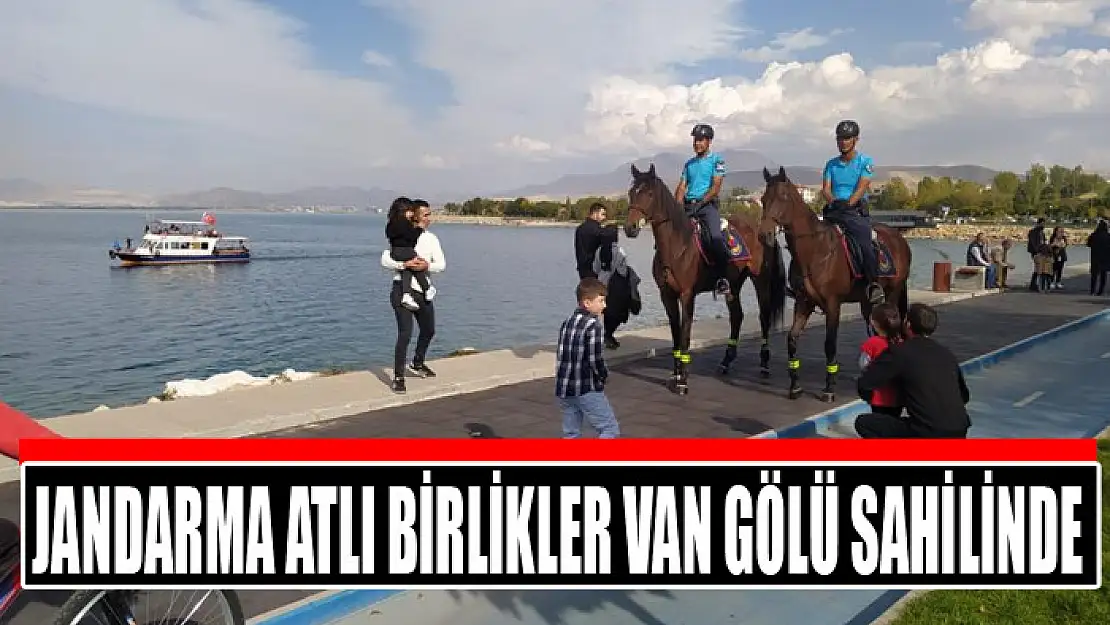 Jandarma atlı birlikler Van Gölü sahilinde