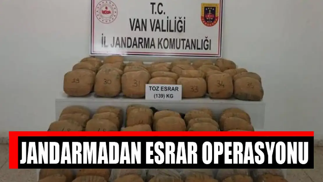 Jandarmadan esrar operasyonu