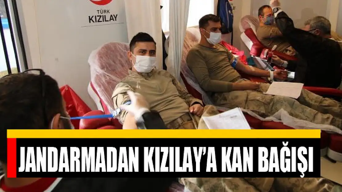 Jandarmadan Kızılay'a kan bağışı