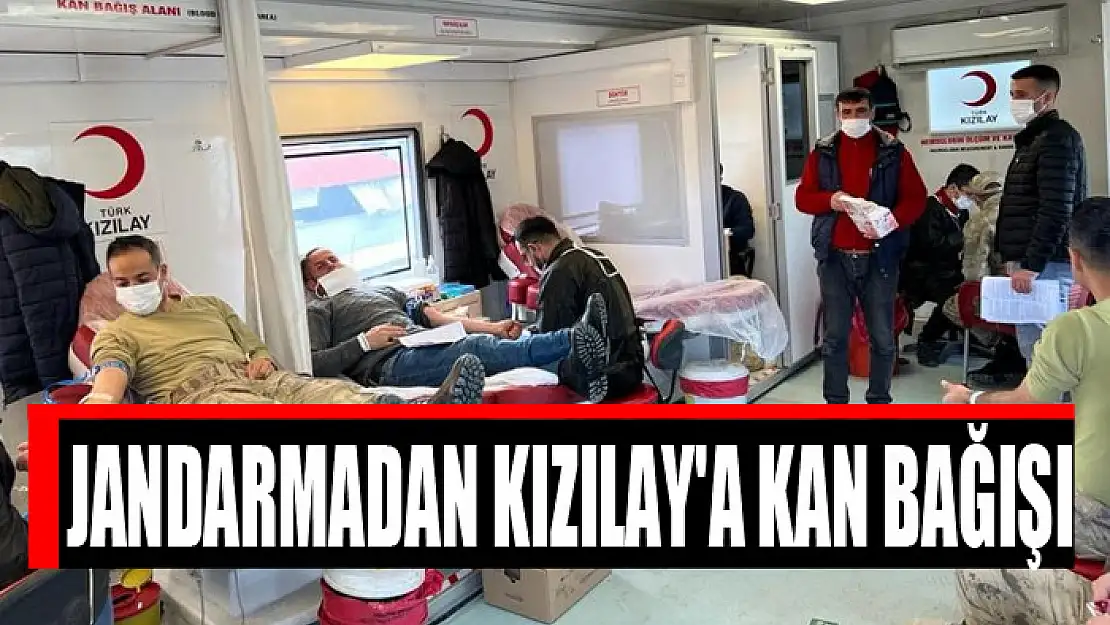 Jandarmadan Kızılay'a kan bağışı