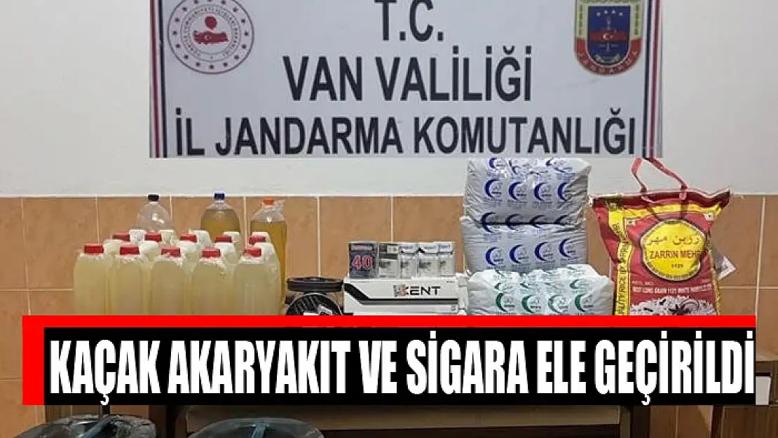 Kaçak akaryakıt ve sigara ele geçirildi