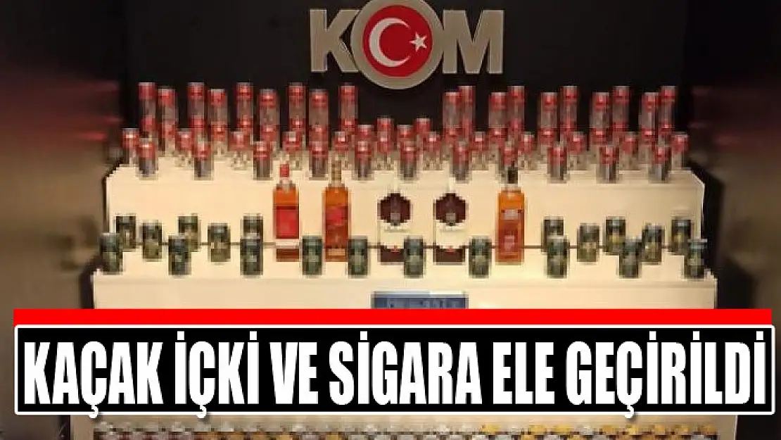 Kaçak içki ve sigara ele geçirildi