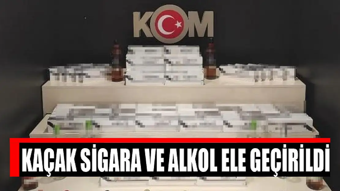 Kaçak sigara ve alkol ele geçirildi