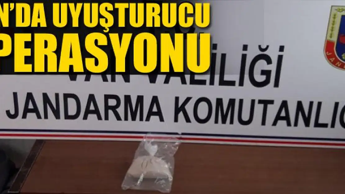 Van'da uyuşturucu operasyonu