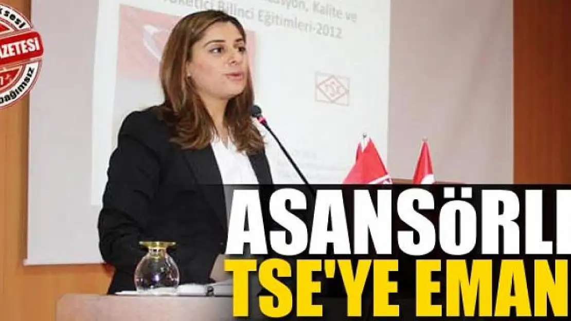 ASANSÖRLER TSE'YE EMANET