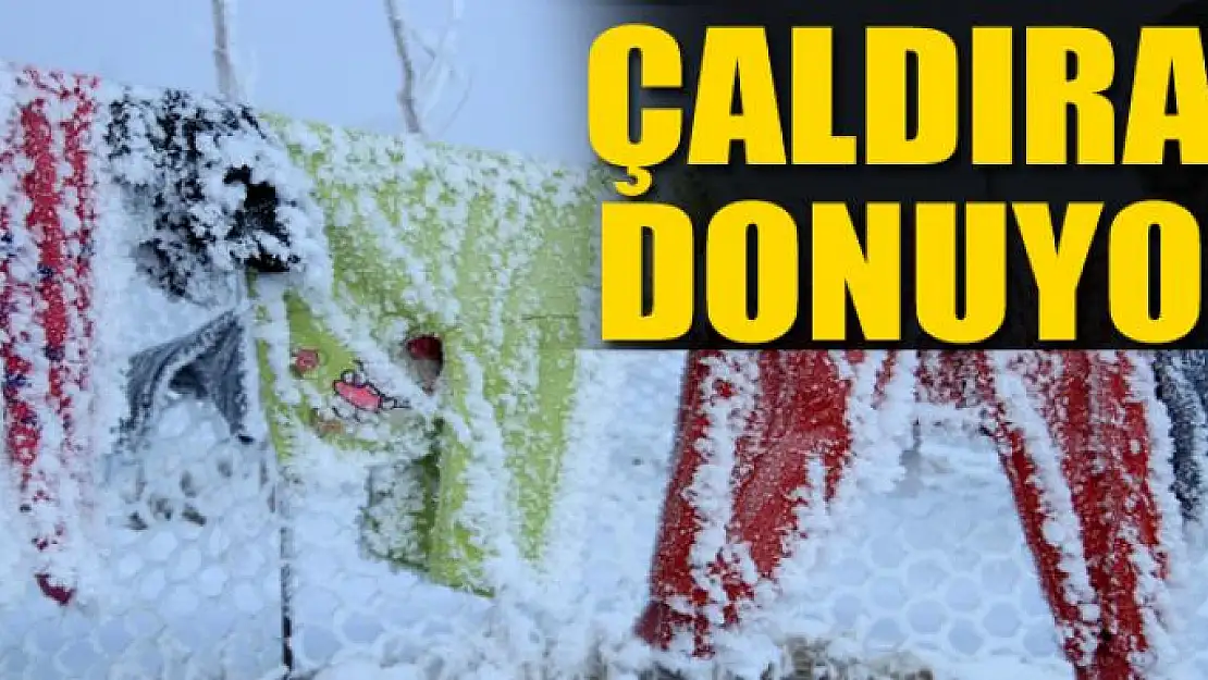 Çaldıran donuyor