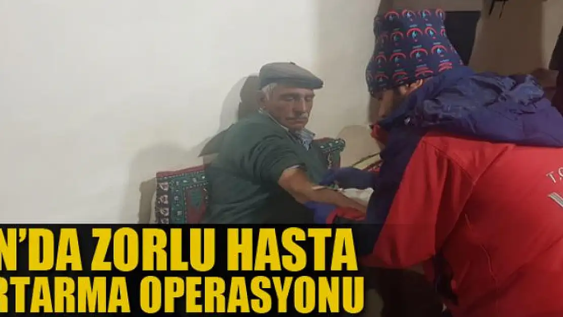 Van'da zorlu hasta kurtarma operasyonu