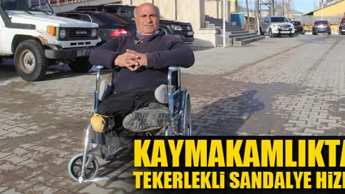 Başkale Kaymakamlığında tekerlekli sandalye hizmeti