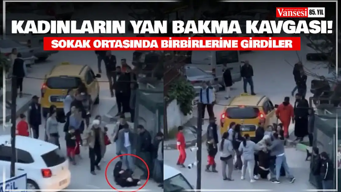 Kadınların yan bakma kavgası kamerada