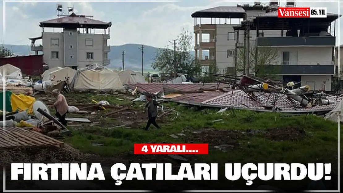 Kahramanmaraş Pazarcık'ta fırtına çatıları uçurdu: 4 yaralı