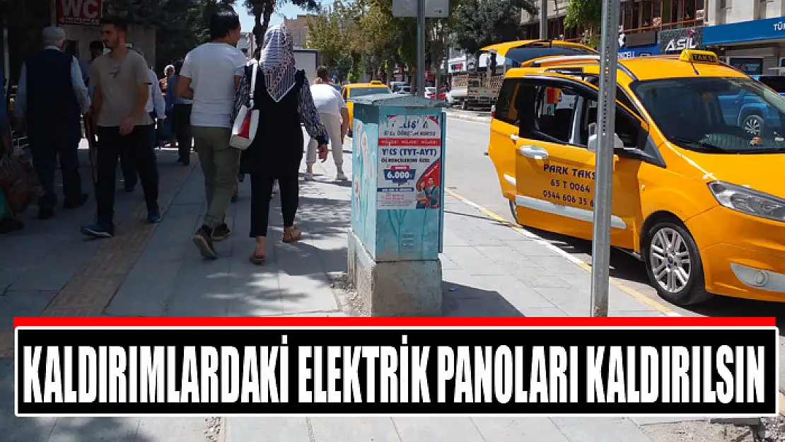 Kaldırımlardaki elektrik panoları kaldırılsın