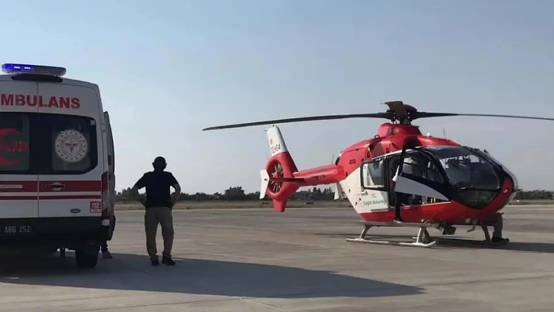 Kalp hastası bebek helikopter ambulansla Van'dan Diyarbakır'a sevk edildi