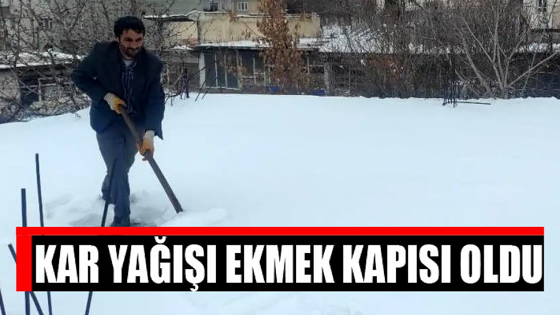 Kar yağışı ekmek kapısı oldu