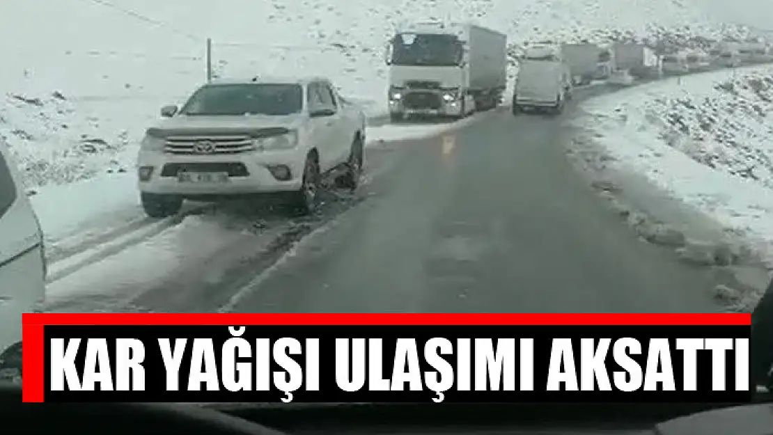 Kar yağışı ulaşımı aksattı