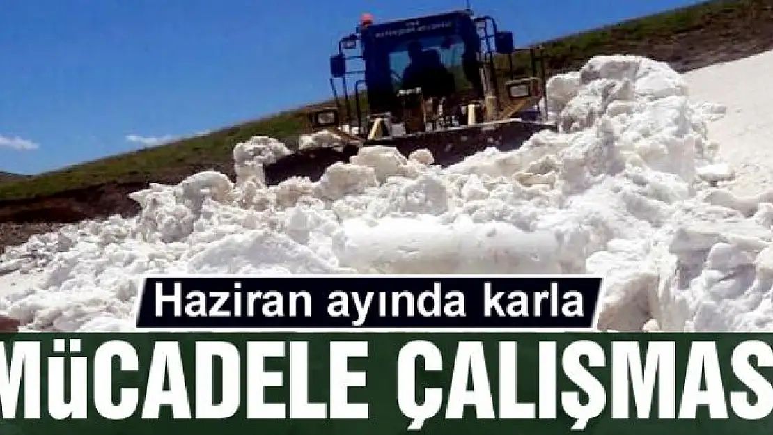 Haziran ayında karla mücadele çalışması