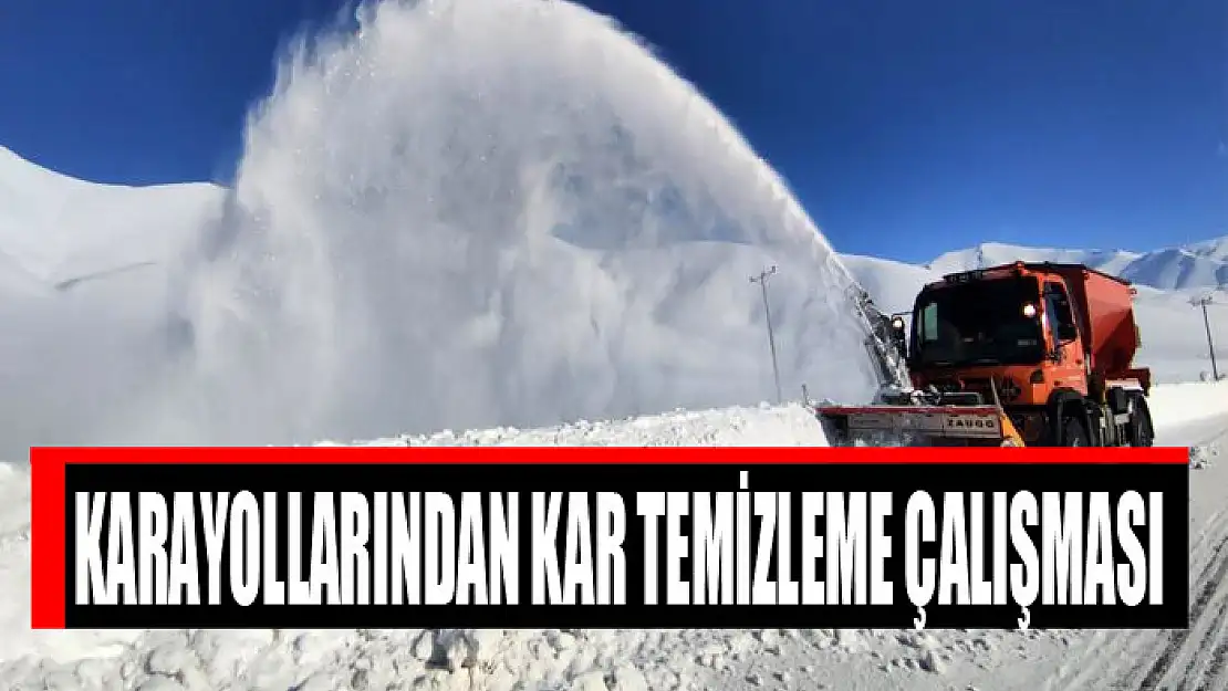 Karayollarından kar temizleme çalışması