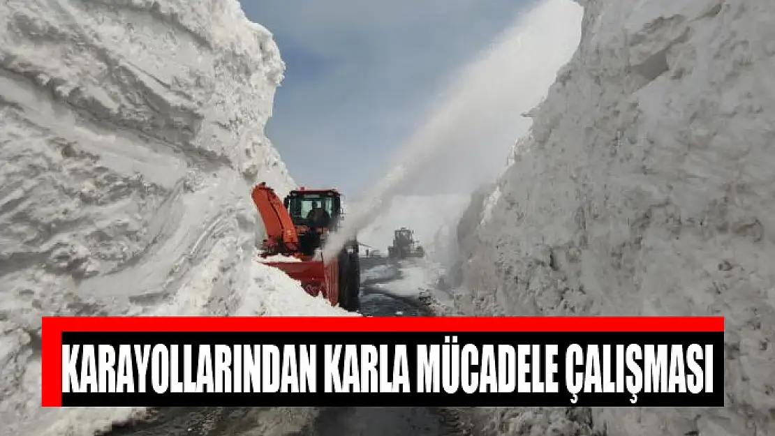 Karayollarından karla mücadele çalışması