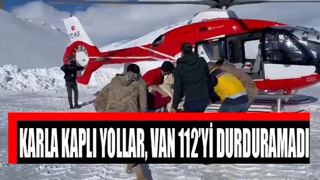 Karla kaplı yollar, Van 112'yi durduramadı