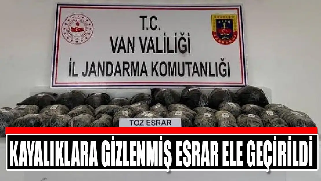 Kayalıklara gizlenmiş esrar ele geçirildi