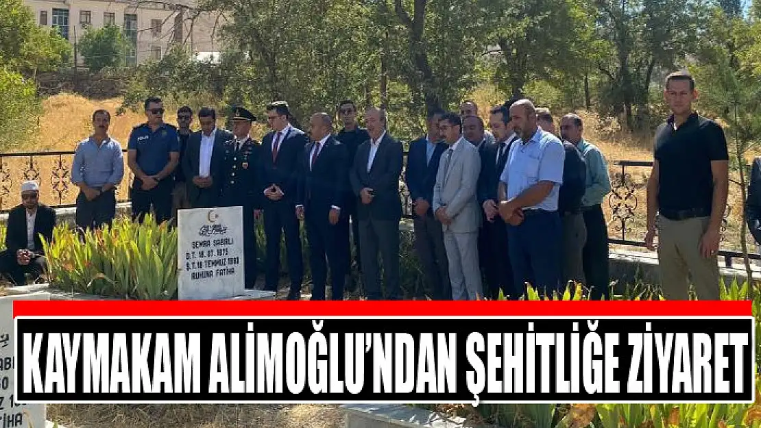 Kaymakam Alimoğlu'ndan şehitliğe ziyaret