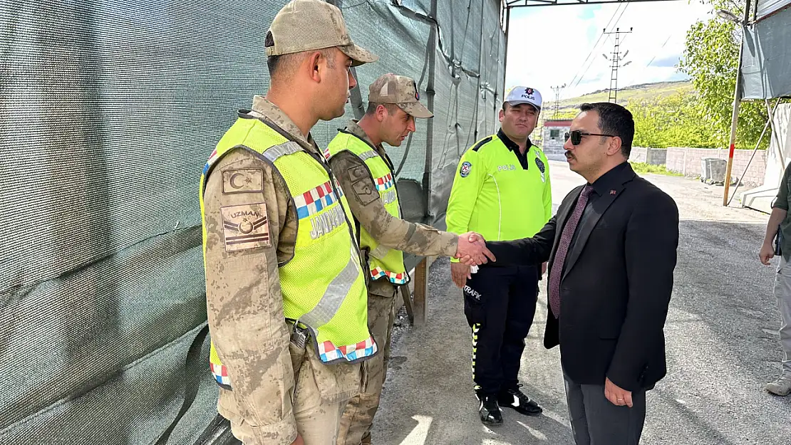 Kaymakam Aydoğan'dan Jandarma ekiplerine görev başında ziyaret
