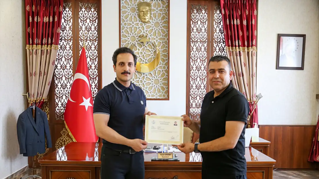Kaymakam Erdem, Dr. Suat Ökten'i ağırladı